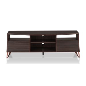 Bowery Hill Modern Wood Storage 62-Inch TV Stand in Wenge