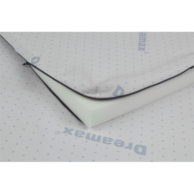 Bowery Hill Contemporary Fabric King Topper Mattress in White