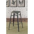 Bowery Hill 30-Inch Metal Bar Stool in Gray Gunmetal (Set of 2)