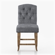 Bowery Hill Rustic Fabric Bar Stool in Light Gray (Set of 2)