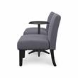 Bowery Hill Wood 3-Piece Accent Table and Chair Set in Gray Finish