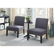 Bowery Hill Wood 3-Piece Accent Table and Chair Set in Gray Finish