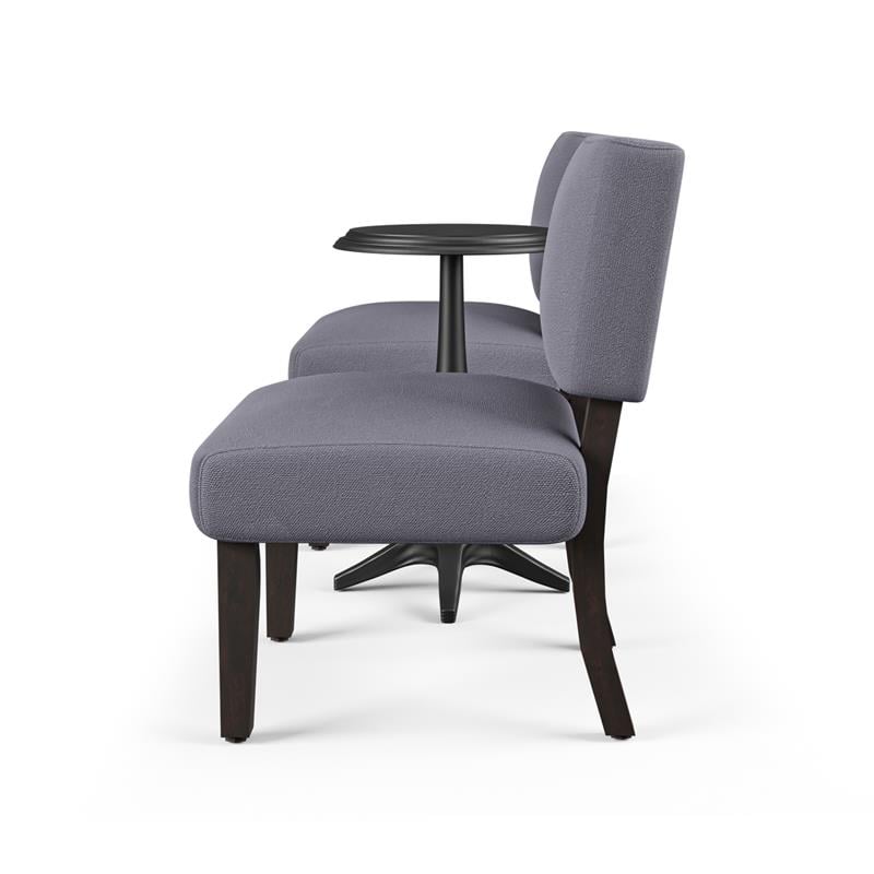 Bowery Hill Wood 3-Piece Accent Table and Chair Set in Gray Finish