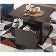 Bowery Hill Modern Wood Storage Coffee Table in Cappuccino Finish