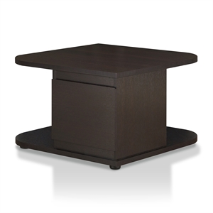 Bowery Hill Modern Wood Storage Coffee Table in Cappuccino Finish