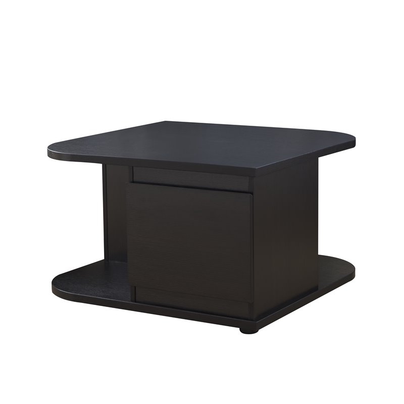 Bowery Hill Modern Wood Storage Coffee Table in Cappuccino Finish