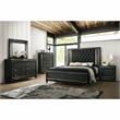 Bowery Hill 2-Drawer Modern Wood Nightstand in Metallic Gray
