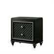 Bowery Hill 2-Drawer Modern Wood Nightstand in Metallic Gray