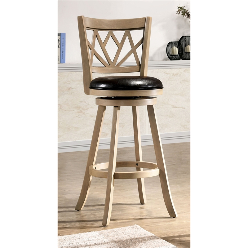 Bowery Hill Modern Wood 29-Inch Swivel Bar Stool in Maple