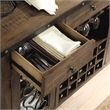 Bowery Hill Wood Wine Storage Buffet Server in Rustic Walnut