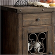 Bowery Hill Wood Wine Storage Buffet Server in Rustic Walnut