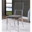 Bowery Hill Metal Padded Dining Chair in Chrome (Set of 2) Finish