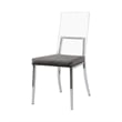 Bowery Hill Metal Padded Dining Chair in Chrome (Set of 2) Finish