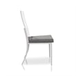 Bowery Hill Metal Padded Dining Chair in Chrome (Set of 2) Finish
