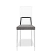 Bowery Hill Metal Padded Dining Chair in Chrome (Set of 2) Finish