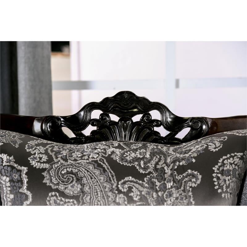 Bowery Hill Modern & Traditional Upholstered Sofa in Gray Finish