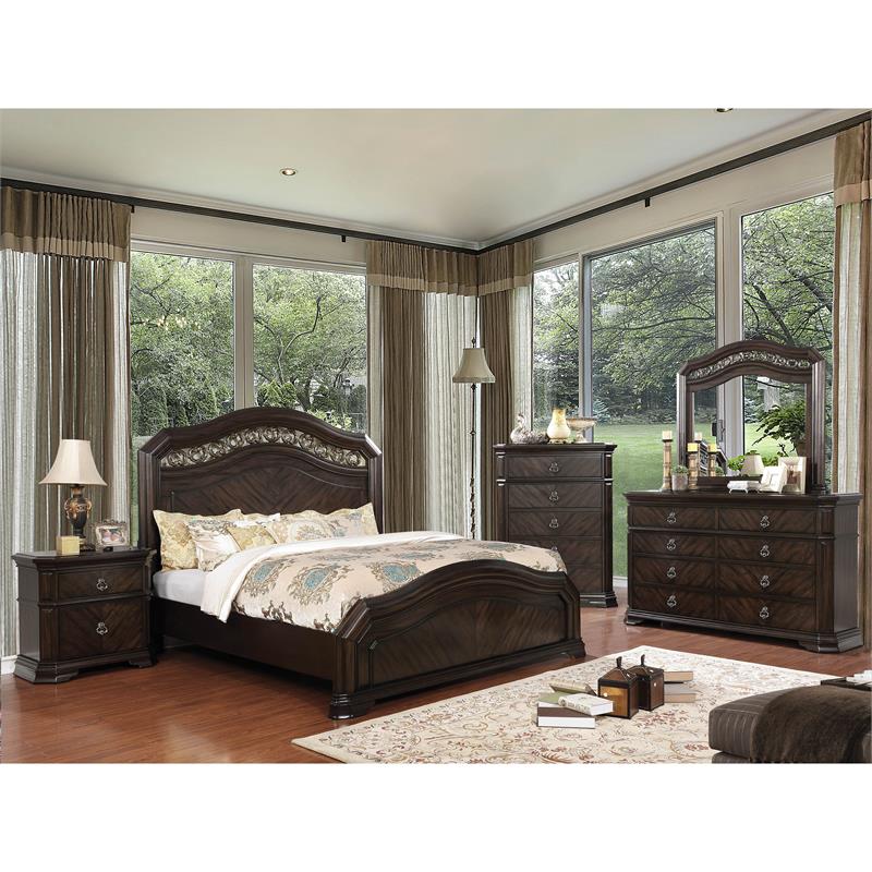 Bowery Hill Traditional Wood 8-Drawer Dresser in Espresso Finish