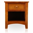 Bowery Hill Modern Solid Wood 1-Drawer Nightstand in Oak Finish