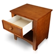 Bowery Hill Modern Solid Wood 1-Drawer Nightstand in Oak Finish