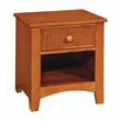Bowery Hill Modern Solid Wood 1-Drawer Nightstand in Oak Finish