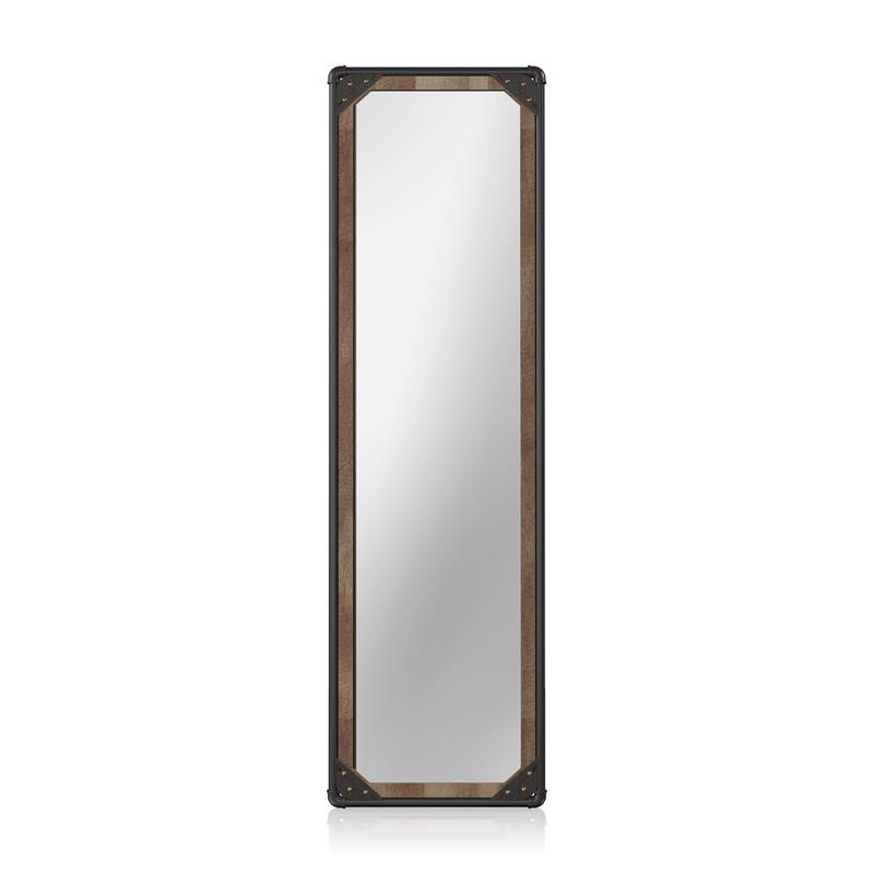 Bowery Hill Steel Sand Black Standing Mirror Rectangular 20