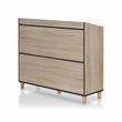 Bowery Hill Modern Wood 8-Shelf Buffet in Natural Oak Finish