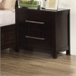 Bowery Hill 2 Drawers Transitional Solid Wood Nightstand in Espresso