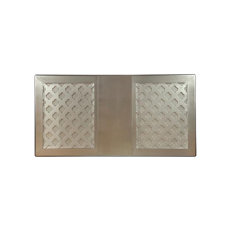 Bowery Hill Transitional Wood 9-Piece Dining Set in Champagne