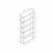 Bowery Hill Wood 5-Shelf 71-Inch Etagere Bookcase in Walnut