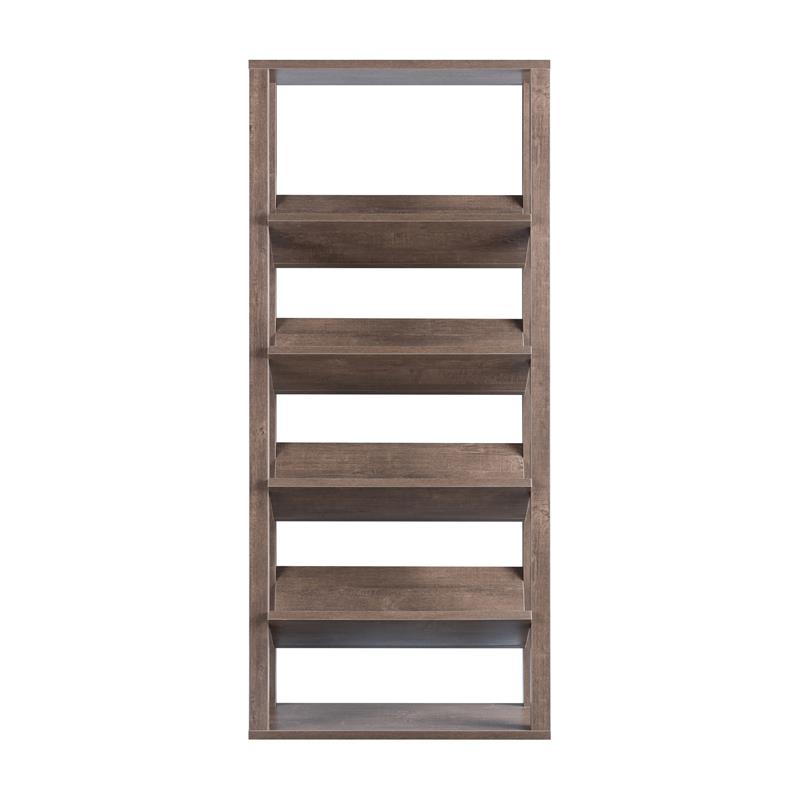 Bowery Hill Wood 5-Shelf 71-Inch Etagere Bookcase in Walnut