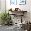 Bowery Hill 1-Shelf Rectangle Contemporary Metal Bar Table in Oak