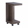 Bowery Hill Modern Wood Mobile End Table in Walnut Oak Finish