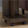 Bowery Hill Modern Wood Mobile End Table in Walnut Oak Finish