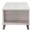 Bowery Hill Wood Multi-Storage Coffee Table in White Oak Finish