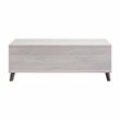 Bowery Hill Wood Multi-Storage Coffee Table in White Oak Finish