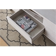 Bowery Hill Wood Multi-Storage Coffee Table in White Oak Finish
