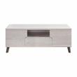 Bowery Hill Wood Multi-Storage Coffee Table in White Oak Finish