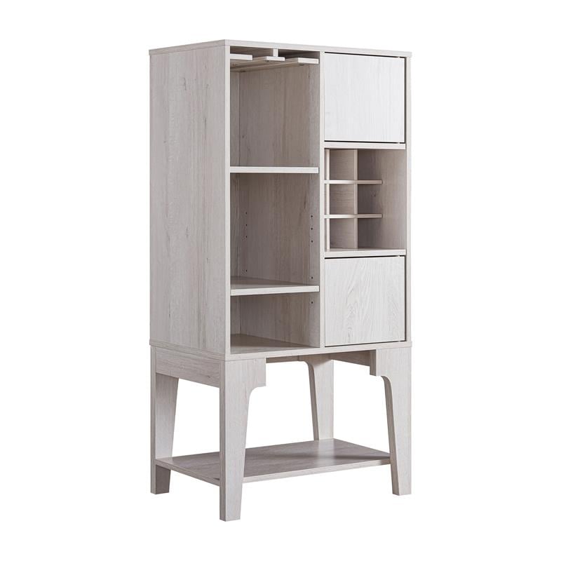 Bowery Hill Modern / Contemporary Wood Wine Rack in White Oak Finish