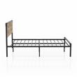 Bowery Hill Contemporary Metal Full Platform Bed in Gray/Dark Brown
