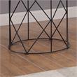 Bowery Hill Modern Industrial Wood Round End Table in White Finish