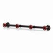 Bowery Hill Industrial Metal 4-Hook Coat Rack in Sand Black Finish