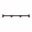 Bowery Hill Industrial Metal 4-Hook Coat Rack in Sand Black Finish