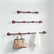Bowery Hill Industrial Metal 4-Hook Coat Rack in Sand Black Finish