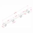 Bowery Hill Industrial Metal 4-Hook Coat Rack in Sand Black Finish