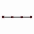 Bowery Hill Industrial Metal 4-Hook Coat Rack in Sand Black Finish