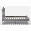 Bowery Hill Transitional Wood Camelback Full Platform Bed in Gray