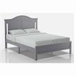Bowery Hill Transitional Wood Camelback Full Platform Bed in Gray