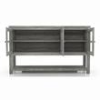 Bowery Hill Contemporary Wood Multi-Storage Buffet in Gray Oak