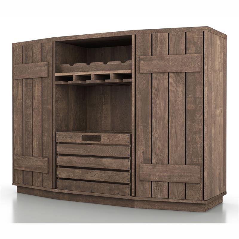 Bowery Hill Wood Multi-Storage Buffet in Reclaimed Oak Finish