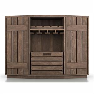 Bowery Hill Wood Multi-Storage Buffet in Reclaimed Oak Finish